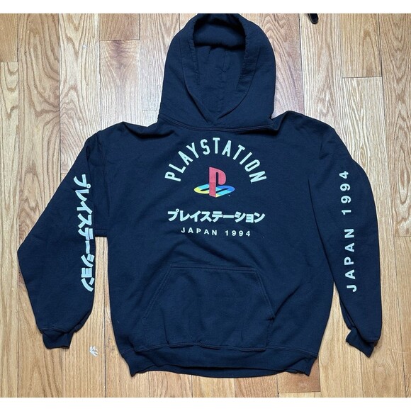 Sony Other - Sony PlayStation Men’s “Japan 1994” Black Graphic Hoodie Size Large VTG Style